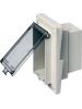 Arlington DBVR131CGC - Low Profile InBox for Retrofit Siding Construction (Vertical) - 1-Gang - Vertical Mount - Weatherproof Cover - Clear